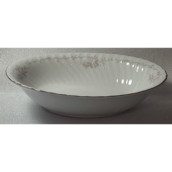 GOLD STANDARD GENUINE PORCELAIN CHINA PINK ROSE 10" Oval Vegetable/Serving Bowl - Picture 2 of 4